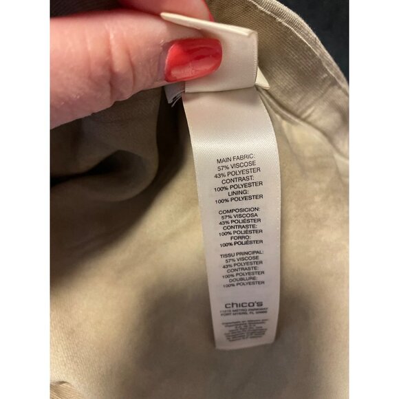 Chico's Meagan Tan Pieced Long Pull On Maxi Skirt Sz M - Picture 6 of 10